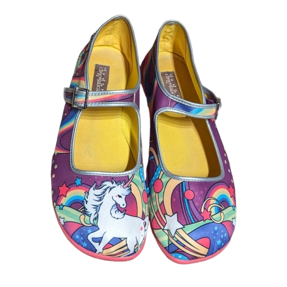 Hot Chocolate Designs Shoes - Chocolaticas Unicorn & Rainbows "Lucy in the Sky" Mary Jane Shoes (10)